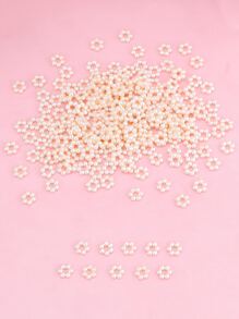200pcs Flower Design Faux Pearl DIY Jewelry Accessory - Beige - View 2