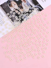 200pcs Flower Design Faux Pearl DIY Jewelry Accessory - Beige - View 3