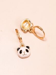 Bông tai thả trang trí gấu trúc - Đen và trắng - Xem 2