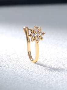 Mũi cuff Khối Zirconia  Trang trí ngôi sao - Vàng - Xem 2