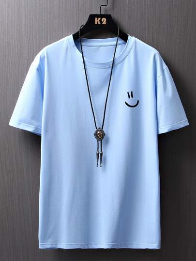 Manfinity Homme Men Cartoon Face Print Tee