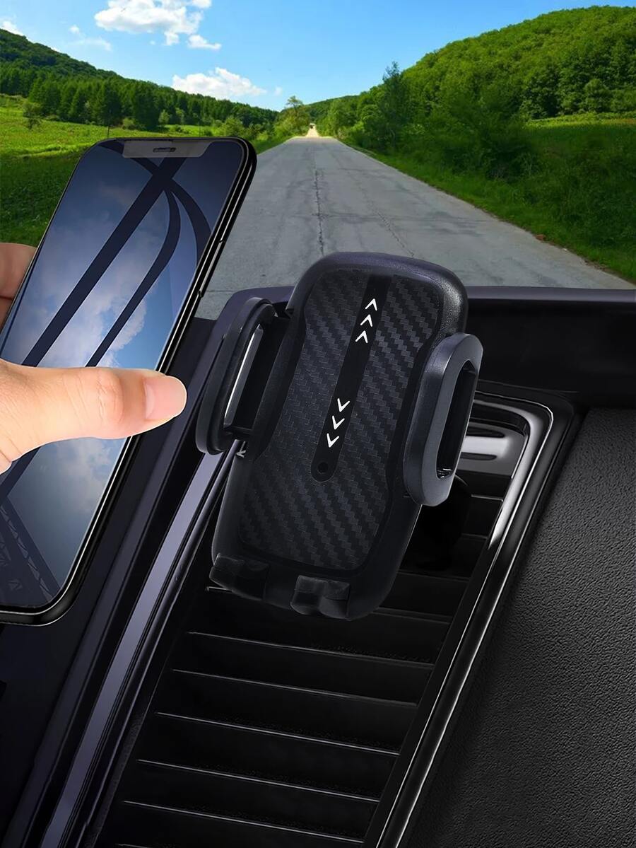 汽車出風口手機支架 - 黑色 - 查看 1