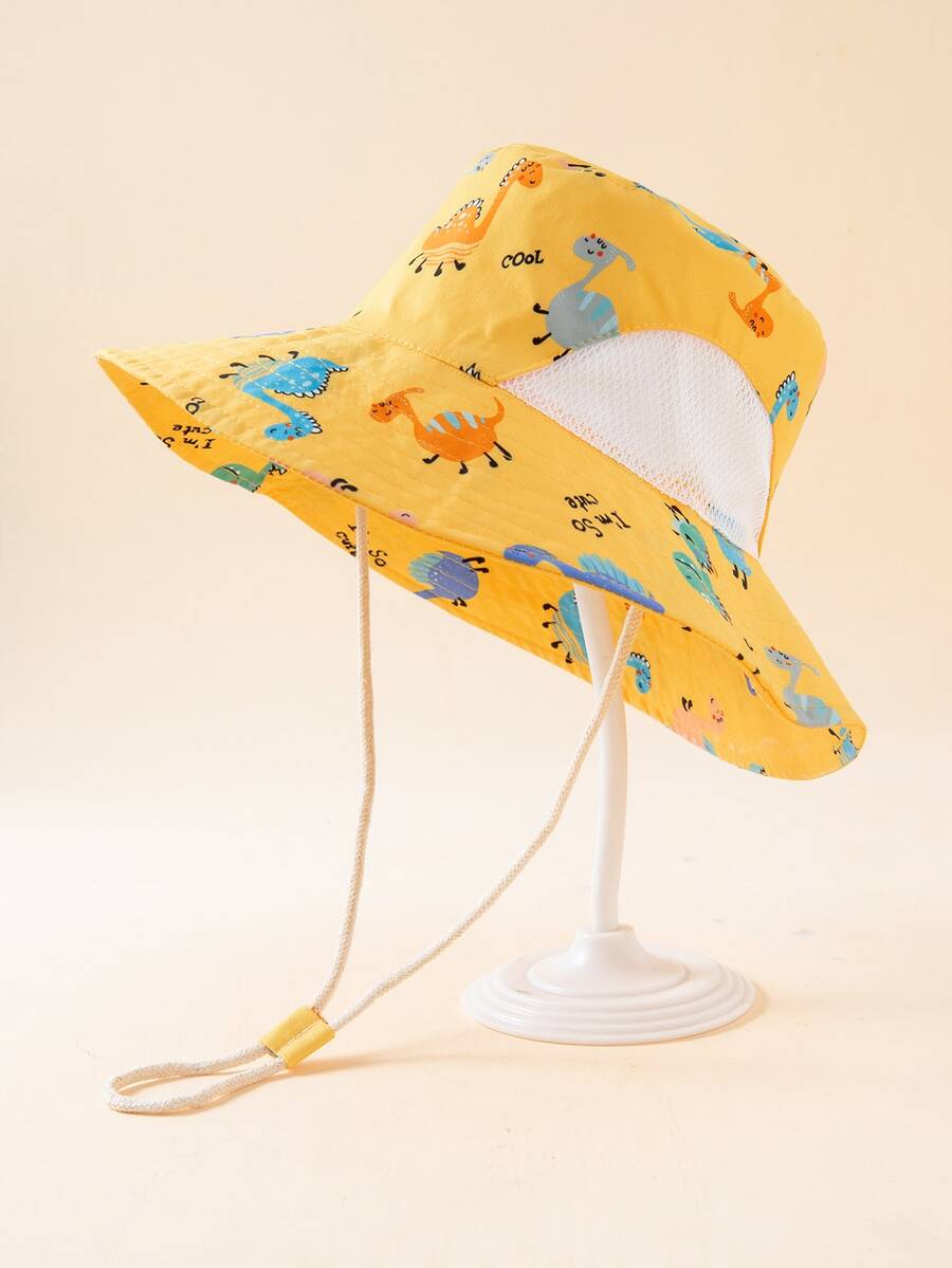 Mũ xô in hình khủng long cho trẻ mới biết đi - Màu vàng - Xem 1