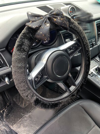 Cubierta del volante del coche con diseño de lazo