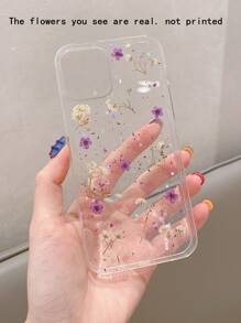 Floral Clear Phone Case - Multicolor - View 3