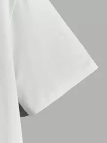 Manfinity VCAY Men T-Shirts Fit Crew Neck Short Sleeve Graphic Tee Mountain Casual Back To School Clothes Summer Cotton - White - View 3