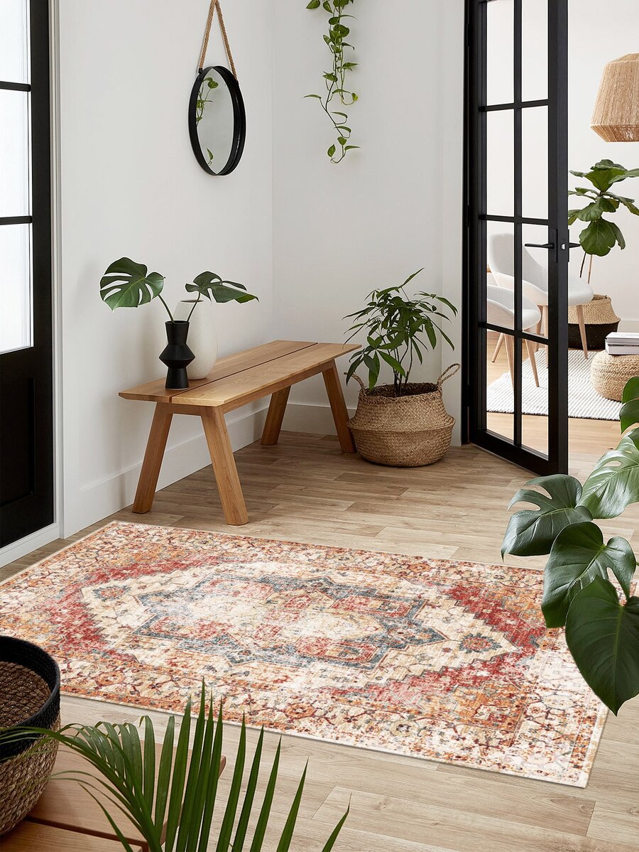 Tấm lót cửa chống trượt in hình học - Nhiều màu - Xem 1