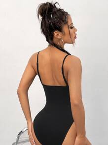 SHEIN ICON Cut Out Cami Bodysuit