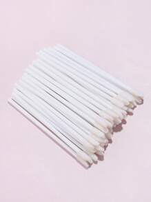 50 支/包 柔软迷你清洁棉签 睫毛清洁棒 化妆唇彩棒 - 白色 - 查看 2