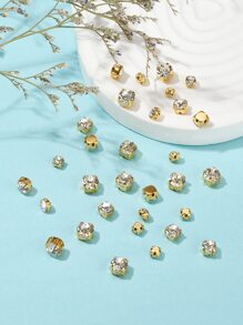 200pcs Cubic Zirconia Decor Garments Accessories DIY Jewelry Accessory - Yellow Gold - View 2