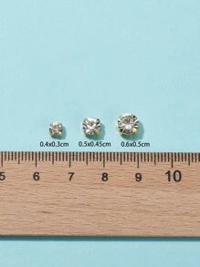 200pcs Cubic Zirconia Decor Garments Accessories DIY Jewelry Accessory - Yellow Gold - View 5