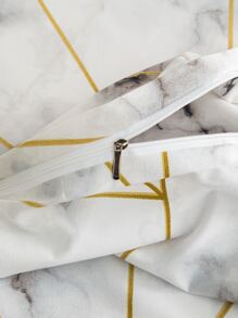 大理石圖案羽絨被套套裝不附帶內芯 - 彩色 - 查看 4