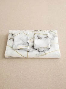 大理石圖案羽絨被套套裝不附帶內芯 - 彩色 - 查看 6