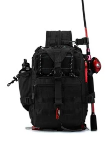 Minimalist Large Capacity Fishing Bag - Black - View 1