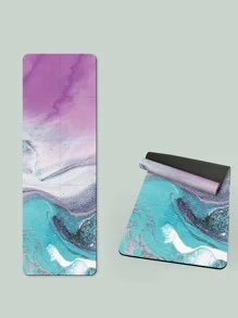 Foldable Graphic Yoga Mat - Multicolor - View 1