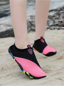 Two Tone Slip On Creek Shoes - Pink - View 2