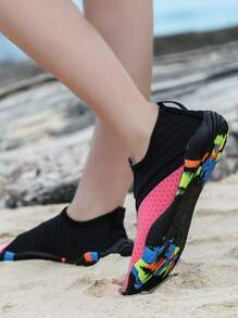 Two Tone Slip On Creek Shoes - Pink - View 3