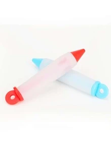 1pc Silicone Food Writing Pen & 4pcs Piping Nozzle, Chocolate Decorating Tool, Cake Mold , Cookie Icing Piping Pastry Nozzles, Baking Tools For Cakes - Multicolor - View 5