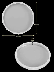 1pc DIY Coaster Silicone Mold - White - View 4