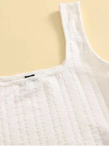 Muchica Textured Knit Tank Top - White - View 4