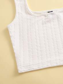 Muchica Textured Knit Tank Top - White - View 5