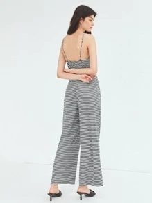 SHEIN Unity Áo liền quần nữ Sọc Giải trí - Nhiều màu - Xem 2