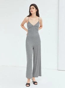 SHEIN Unity Áo liền quần nữ Sọc Giải trí - Nhiều màu - Xem 5