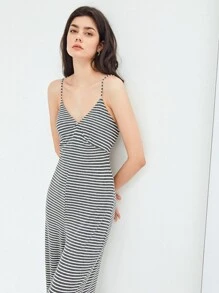 SHEIN Unity Áo liền quần nữ Sọc Giải trí - Nhiều màu - Xem 8