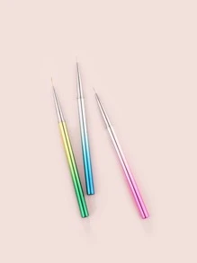 指甲繪圖筆套裝,3入組漸層手柄美甲筆刷,指甲設計刷,繪畫繪畫襯墊指甲工具,適用於家庭使用和專業美甲沙龍 - 彩色 - 查看 2