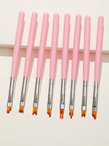 Nghệ thuật làm Móng Bộ bàn chải , 8pcs Nghệ thuật làm Móng Bức tranh Bộ dụng cụ Bàn chải , Hoa Bút vẽ Gel Sơn móng tay Bức tranh Bàn chải Nghệ thuật làm Móng Bút mực Bộ dụng cụ Làm móng tay Nghệ thuật Đánh bóng Bút Công cụ , Đối với Nhà  Sử dụng Và Làm móng chuyên nghiệp Salon - Hồng - Xem 6
