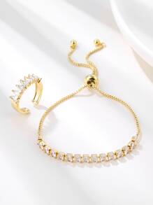 Khối Zirconia  Trang trí Vòng tay & Vòng cửa tay áo - Vàng - Xem 1