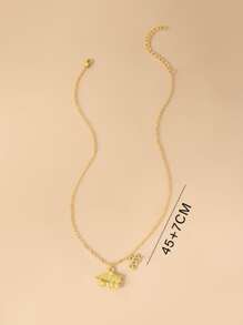 畢業帽子墜飾項鍊 - 金黃色 - 查看 4