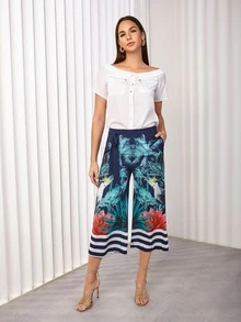 Women Pants - Màu xanh lam - Xem 4