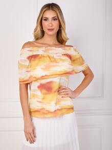 Women Blouses - 橘色 - 查看 1