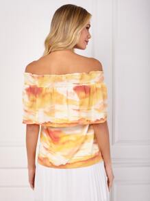 Women Blouses - 橘色 - 查看 2