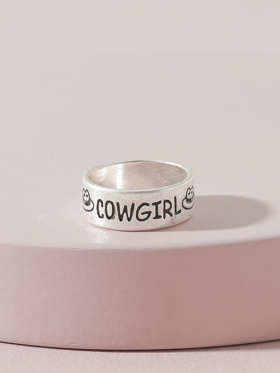 Letter Detail Ring | SHEIN USA