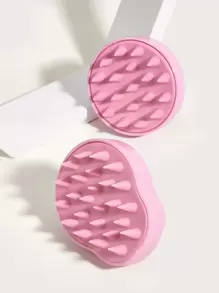 Head Massage Shampoo Comb Scalp Cleaning Airbag Shampoo Bath Comb Hair Shampoo Brush 2pcs Pink, Hair Brush/Hair Comb - Pink - View 1