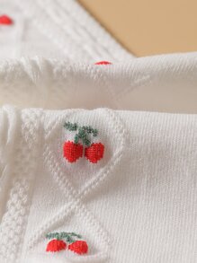 櫻桃細節中筒襪