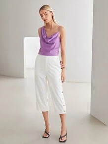 MOTF PREMIUM VISCOSE CAPRIS SUIT TROUSERS - White - View 6