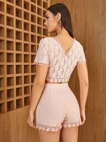 Women Two-piece Outfits - Rosa - Ver 2