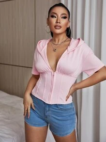 Hoodie Ren lên trở lại - Màu Hồng baby - Xem 5