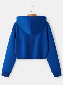 INAWLY Zipper Drawstring Thermal Hoodie,Long Sleeve Tops Graduation,Back To School Outfits,Graduation,Teacher Outfits For Women,Back To School Pullover Fall Outfit - Royal Blue - View 2