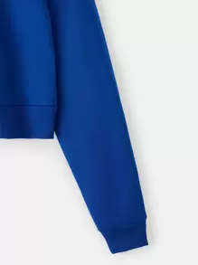 INAWLY Zipper Drawstring Thermal Hoodie,Long Sleeve Tops Graduation,Back To School Outfits,Graduation,Teacher Outfits For Women,Back To School Pullover Fall Outfit - Royal Blue - View 3