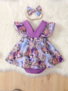 Đầm em bé Xù Hoa Dễ thương - Nhiều màu - Xem 2