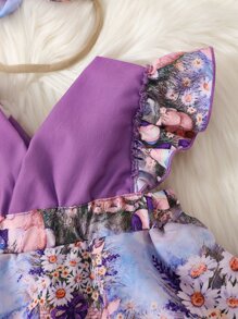 Đầm em bé Xù Hoa Dễ thương - Nhiều màu - Xem 5