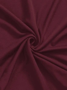 Chiquease 字母圖案包臀洋裝 - 酒紅色 - 查看 4