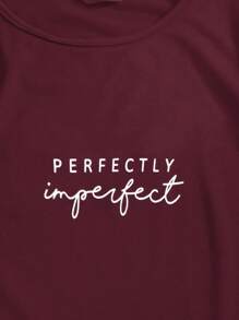 Chiquease 字母圖案包臀洋裝 - 酒紅色 - 查看 5