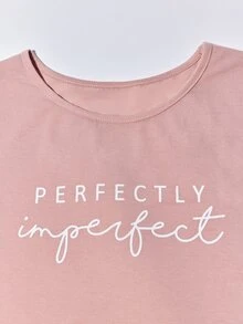 SHEIN Unity Letter Graphic Bodycon Dress - Pink - View 4
