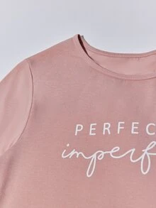 SHEIN Unity Letter Graphic Bodycon Dress - Pink - View 6