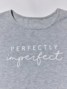 SHEIN Unity Letter Graphic Bodycon Dress - Grey - View 5